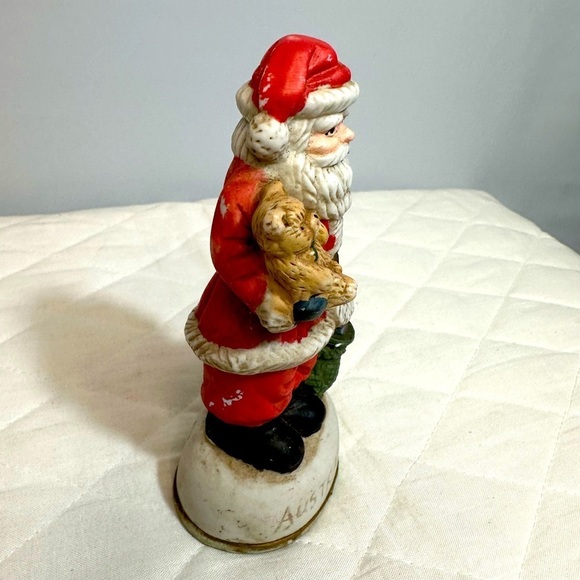 Vintage Christmas Eve Porcelain Santa With Teddy Bear And Gifts Australia - Picture 9 of 10